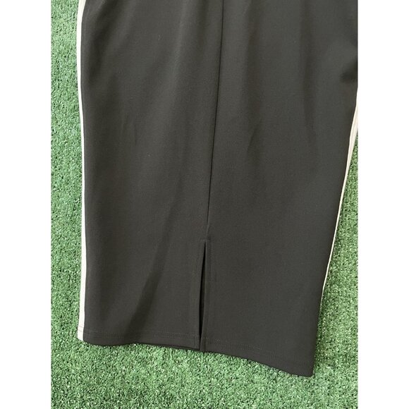 A'Gaci Black and White Striped Bodycon Dress Zip Sleeveless Size Medium - Picture 12 of 12